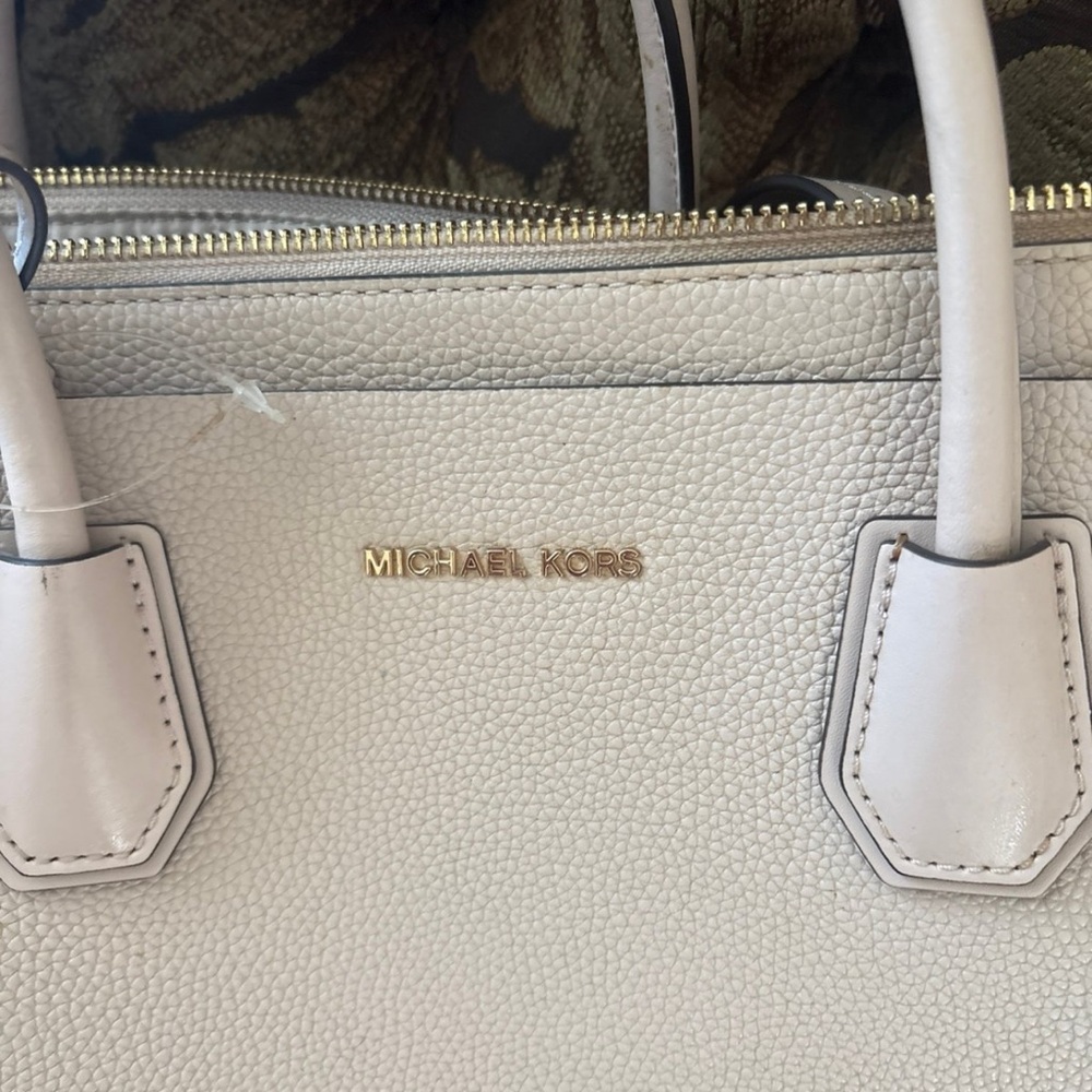 Michael Kors Beige Leather Satchel